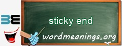 WordMeaning blackboard for sticky end